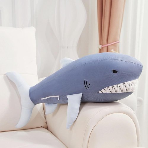 XIYUAN 23.6 inch Shark Stuffed Animal,Soft Shark Cushion Pillow Shark Plush Pillows,Cute Children’s Boys and Girls Room Decoration Bedtime Gift (Blue 23.6In)