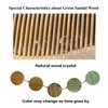 Onedor Handmade 100% Natural Green Sandalwood Hair Combs - Anti-Static Sandalwood Scent Natural Hair Detangler Wooden Comb (Fine Tooth)
