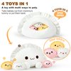 Ditucu Cute Dumpling Plush Pillow Mommy 14 inch with 3 Babies 4 inch Family Food Shaped Stuffed Animals Plushies Toys Gifts for Kids