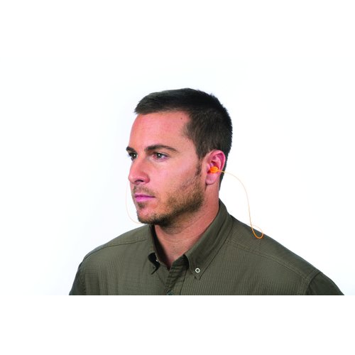 Howard Leight by Honeywell TrustFit Pod Push-In Corded Reusable Foam Earplugs, 100 Pairs Per Box (TRUSTFITPOD-30)