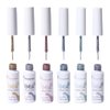 Neepoms 6pcs Metal Liner Gel Nail Polish Metallic Line Gel Polish DIY Drawing Painted Nail Gel Kit 10ML