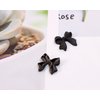 PPhtony Acrylic Flatback Nail Bows Rhinestones Charms Gems for Women Girls Nail Art Design Nail Accessories DIY Decoration, 50PCS (Black)