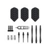 Viper Bobcat Adjustable Weight Soft Tip Darts with Storage/Travel Case: Black Coated Brass, Purple Rings, 16-19 Grams
