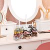 SMUK 3-Tiers Acrylic Scrunchie Holder Stand, Clear Hair Tie Organizer Storage for Women Teen Girls Gifts Scrunchy Hair Accessories Organizer