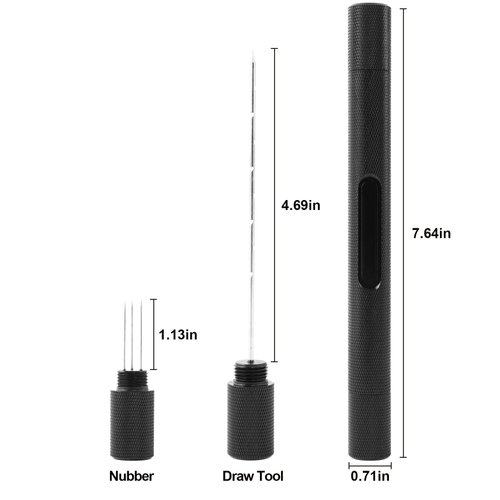 AILE Cigar Punch Enhancer Tool & Nubber,Cigar Draw Cigar Poker for Piercing, Portable Cigar Accessory, More Enjorable(Black&Gold)…