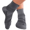 TechWare Pro Ankle Brace Compression Socks - Plantar Fasciitis Socks with Arch Support. Foot Compression Sleeve Relieves Achilles Tendonitis. Men & Women Gry L
