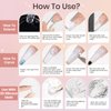 SUPWEE Solid Builder Gel for Nail 3D Nail Art Gel Non-Sticky Hand 3D Sculpture Nail Gel Clear Hard Gel for Nail Extension Carving Gel Modeling Nail Art Polish, Clear White Nude 3 Colors