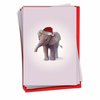 The Best Card Company - 12 Boxed Christmas Cards with Envelopes - Adorable Holiday Animals, Fun Kids Notecard Set (1 Design, 12 Cards) - Christmas Zoo Babies Elephant B6726DXSG