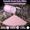 Yosca 5g Sparkle Glitter Cosmetic Grade Pink Makeup Glitter Loose Body Shimmer Powder for Glitter Eyeshadow Lip Face Paint Concert Festival Rave Accessorise - Fairy Pink
