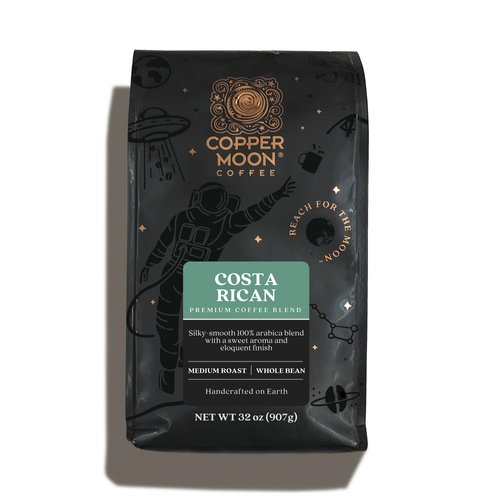 Copper Moon Medium Roast Whole Bean Coffee, Costa Rican Blend, 2 Lb