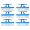Superio Nail Brush for Cleaning Fingernails, Nail Scrubber Brush, Toe Foot Hands Fingernail Brush Cleaner- Small Scrub Brush- All-Purpose Stiff Cleaning Brush for Home, Kitchen, Work, (6, Blue)