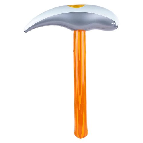 Pick Axe Inflate (33") Wood and Silver Color. Inflatable Toy Kids Tool. Party Favor (1 Pack)