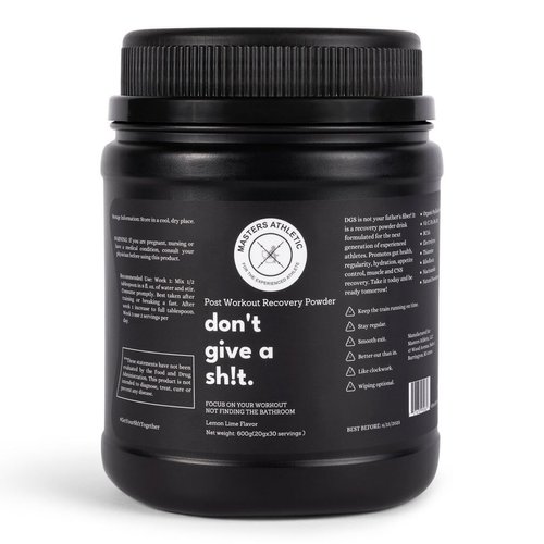 Masters Athletic Don't give a... DGS Lemon Lime Fiber Post Workout Recovery Powder BCAA for Men & Women Electrolytes high Intensity Workout Vitamins Supplement Citrate Intermittent Fasting 30 Servings