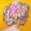 HINZIC 2pcs Silk Flower Hair Clips for Women, 2 in 1 Flower Brooch, Pearl Floral Hair Pins Barrettes for Women Girls Brides Party Wedding Decor Hair Buns Updo Holder Accessories- Pink & Light Pink