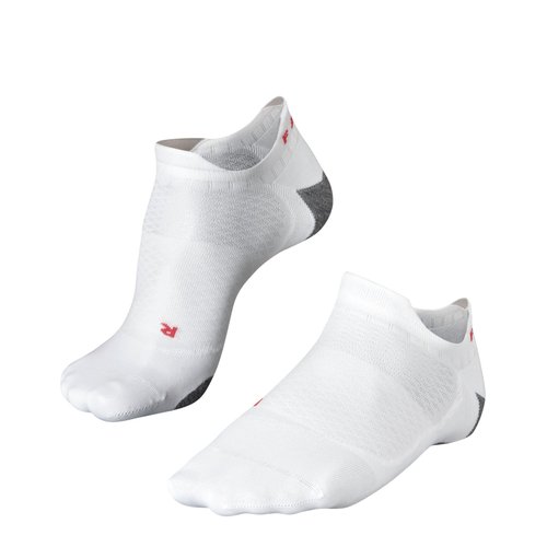 FALKE Women's RU5 Race Invisible Running Socks, Breathable Quick Dry, No Show, Ultralight Cushion, Athletic Sock, White (White-Mix 2020), 9.5-10.5, 1 Pair