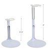 BANBERRY DESIGNS Doll Stands Set of 4 White Metal and Vinyl Adjustable Holders Ideal for Dolls Measuring 3" to 8" H Arm Expands from 3 5/8" to 6"