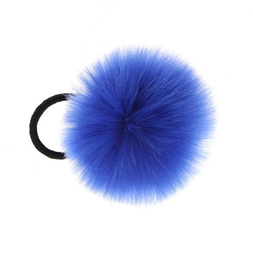 2pcs Pom Pom Elastic Hair Tiles Flurry Ball Hair Ponytail Holder Hair Rope Faux Rabbit Fur Hair Accessories