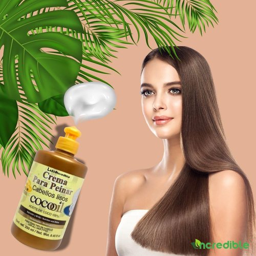 LABS INCREDIBLE Cocoil Coconut Oil Styling Cream (For Straight Hair) – 250ml (8.45 fl oz)