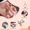 Abodhu Natural Nail Tips Coffin Shape Fake Nails French Tips Half-cover False Nails with Glue, a Nail File, a Nail Clipper,DIY Christmas Nail Tips,500 Pieces Acrylic Nail Tips for Manicure, 10 Sizes