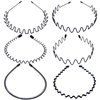 HOTNEW Metal Hair Band for Men and Women - 6 Pack Sleek and Durable Unisex Non Slip Headbands Wavy Springs for Outdoor Sports Washing Face Make Up Skincare - Black Headband Clips for Hair Hoop (6PCS)