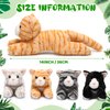 Libima 4 Pcs 14 Inch Cat Stuffed Animals Bulk Cute Fluffy Kitten Plush Soft Stuffed Cat Dolls Tabby Cat for Boys Girls Birthday Baby Shower Pet Party Favor Decor Gifts