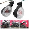 motoparty Motorcycle Turn Signals For KAWASAKI EX250R NINJA 250R KLX250S KLX250SF VN650 Vulcan S Front/Rear Turn Signal Indicator Light Blinker Lamp Motorcycle,(Transparent Shell)