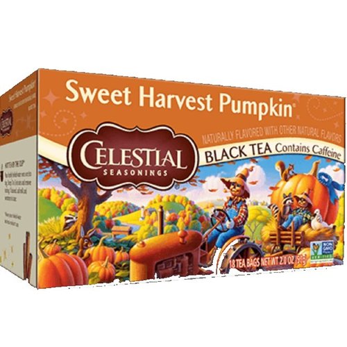 Celestial Seasonings Black Tea,Sweet Harvest Pumpkin, 20 Bags