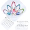JAKAWIN Girls Crystal Rhinestone Hair Comb Christmas Tiara Crown Headpiece Birthday Gifts Hair Accessories (Multi-colored)