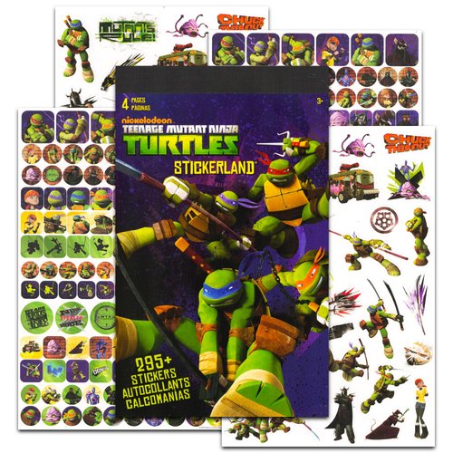 Teenage Mutant Ninja Turtles Stickers Party Favor Set ~ Bundle Includes over 350 TMNT Stickers for Boys Kids (8 Sticker Sheets, TMNT Party Supplies)