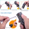 Gaobige Coax Cable Crimper Kit Tool for rg6 rg59 Coaxial Compression Tool Fitting Wire Stripper with Gaobige 10pcs F Compression connectors - Grey