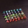 CRITALLIC 7PCS DND Dice Set,Handmade Sharp Edge Dice Set Mystery Blind Box D&D RPG Polyhedral Resin Dice,for Dungeons and Dragons TTRPG Games Roleplaying Games Shadowrun Pathfinder MTG