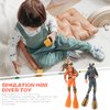 jojofuny 2Pcs Desktop Diver Ornaments - Scuba Diver Toy, Scuba Diver Figurines, Diver Figures Imitated, Scale Models People, for Swimmers Figurines Scuba Diver People Figurines DIY