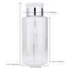 10oz Push Down Pump Dispenser Flip Top Cap Refillable Empty Bottle - Color: Silver - Lockable Travel Cosmetic Packaging Empty Bottle for Nail Polish Manicure