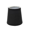 Aspen Creative 32046-2B, Empire Clip-On Chandelier Lamp Shade, Black, 3" Top x 4" Bottom x 4" Slant Height, Set of 2