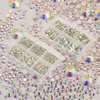 NCB 8000pcs Non Hotfix Rhinestones 10 Sizes Flatback Crystal Glass Rhinestones with Tweezers and Picking Pen for Nail Art Clothes Bags Phone Decorations Crafts DIY (001ab Crystal AB Mix SS3-SS30)