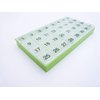 31 compartments, 1 per Day, 4 Week Monthly Pill Organizer by Promed. Includes Tray and 8 Removable compartments. (Green)