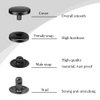 TLKKUE 50 Sets Leather Snap Fasteners Kit 10mm Black Metal Snap Buttons kit Stainless Steel with 4pcs Snap Fastener Installation Tools for Sewing Clothing, Bracelets, Jackets, Bags Belt, DIY Crafts