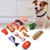 Naroote Puppy Chew Toys for Teething, 12 Pack Dog Chew Toy Food Shape Pet Toy Dog Squeaky Toys Stuffed Puppy Chew Toys for Teething for Small Medium Dogs