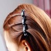 2Pcs Braided Hair Clips for Women,Multi Clip Hair Barrette,Hair Sectioning Clips,Duckbill Clip Hair Barrettes for Women Styling Sectioning Hair Accessories Clips and Barrettes Clips(Black+Brown)