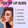 GHFCZOO Peel Off Lip Tint, Waterproof Long Lasting Lip Stain, Matte Transfer-Proof Peel Off Lipstick, Non-Stick Cup Lip Color, Smudge-Free Lip Makeup for Women and Girls (06#, 1pc)