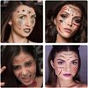 Halloween Face Temporary Tattoos 3D Bleeding Wound Mouth Tattoo Stickers Fake Scar Horror Eyes Spider Web Bullet Joker Tattoos for Adults Kids Makeup Kit for Day of the Dead Cosplay Party 9 Sheets