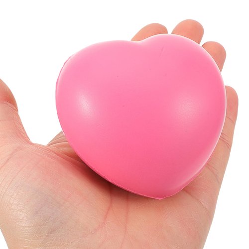 Beavorty Hand Grip Strength Trainer, 3pcs Finger Strengthener Ball Heart Shaped Hand Grip Ball Finger Resistance Exercise Squeezer for Adults Hand Workout