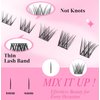 Wispy Lash Clusters With Bottom Lash Cluster Natural Eyelash Clusters 8-16MM Lashes Clusters D Curl Individual Lashes for Beginners DIY Eyelash Extension at Home by Yaiseiko