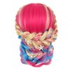 LHNHAIR 35 Inch Colorful Hair Mannequin Head Manikin Cosmetology Makeup Manican Doll Training Head with Stand for Practice Braiding Styling Updos Display