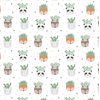 Stesha Party Woodland Animal Succulent Planter Gift Wrap Paper - 30 x 20 Inch (3 Sheets)