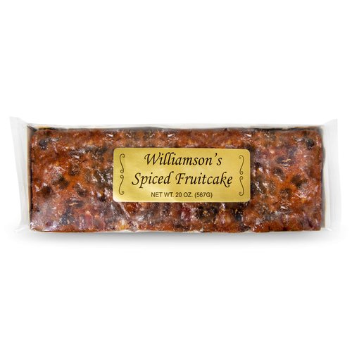 Williamson's Spiced Fruitcake, Fruit Cake, Freshly Made, Gourmet Snack, Food Gift with Fine Fruits and Nuts (20 Ounce, Pack of 1)