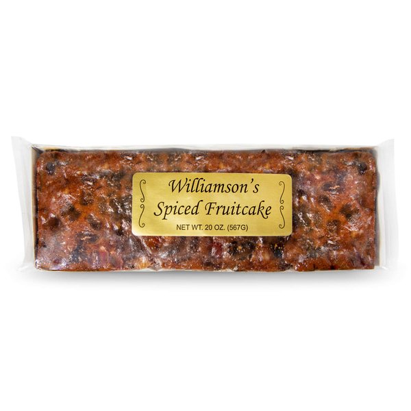 Williamson's Spiced Fruitcake, Fruit Cake, Freshly Made, Gourmet Snack, Food Gift with Fine Fruits and Nuts (20 Ounce, Pack of 1)