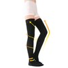 TOFLY® Thigh High Compression Socks for Women & Men, Closed Toe 15-20mmHg Graduated Medical Compression Stockings with Silicone Band, Opaque Support Stockings for Varicose Veins, Edema, DVT,Black XL