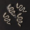 WOKOTO 12pcs Snake Nail Charms For Acrylic Nails 6 Gold And 6 Silver Snake Nail Rhinestones And Charms For Women Nail Art 3d Nail Decorations Snake Alloy Nail Jewels And Rhinestones 3d Nail Charms