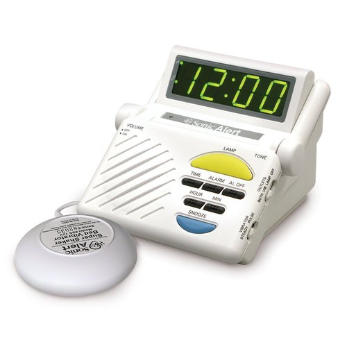 Sonic Alert SB1000SS Boom Alarm Clock with Bed Shaker